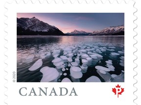 Abraham Lake is featured in latest 'From Far and Wide' stamp series from Canada Post.