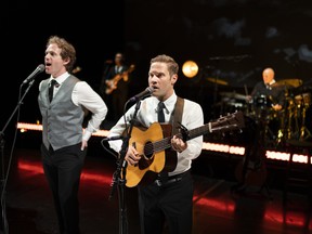 George Clements (as Simon) and Andrew Wade (as Garfunkel) hit all the right notes at the Jubilee Auditorium Friday during a performance of The Simon & Garfunkel Story.