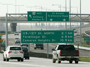 Anthony Henday Drive  between Terwillegar Drive and Calgary Trail.
File photo.