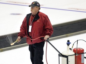 Tim Yeo at the Boston Pizza Cup Alberta Men's Provincial Curling Championship in Wainwright in 2009. Postmedia file