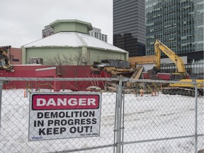 The Baccarat Casino demolition is expected to take about three weeks to finalize on February 7, 2020. Built in 1996 the casino building site will become a parking lot until phase two of Ice District redevelopment begins.