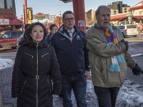 Madam LU Xu, Consul General of the People's Republic of China in Calgary, toured Edmonton Chinatown and Businesses with three Edmonton city councillors including Ben Henderson on February 7, 2020.  Photo by Shaughn Butts / Postmedia