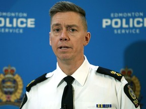 Supt. Warren Driechel of the informatics division, gives an update at police headquarters on Wednesday, Feb. 19, 2020 on the facial recognition technology that the Edmonton Police Service is currently assessing and engaging in.