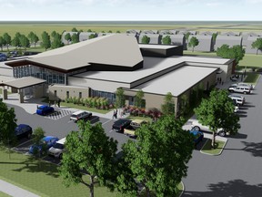 The new Edmonton Church of God location will accomodate 600 people in the sanctuary, with a large foyer, a children’s wing and parking for 260 cars.
