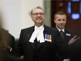 Speaker of the Alberta Legislative Assembly Gene Zwozdesky receives a standing ovation after members of the PC caucus are sworn-in at the Alberta Legislature, in Edmonton Alta. on Monday June 1, 2015. File photo.