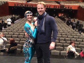 Tenor Adam Fisher, who sings the title role in Edmonton Opera's upcoming performance of Candide, pictured with partner and former Edmonton Shumka dancer Larissa Sulyma. The couple met five years ago after their eyes met on the Jubilee Auditorium stage when Fisher was singing and Sulyma was in a pile of dancers lying in a heap on the floor, as their routine called for. The couple moved to Vancouver from Edmonton last year, but Sulyma will be in town for Fisher's Candide performances March 14, 17 and 20.