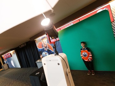 Sobhe Najmeddine was one of 65 kids who signed a one-day contract and became an Edmonton Oiler during Boston Pizza's Oiler for a Day event held at Rogers Place in Edmonton, on Sunday, March 1, 2020.