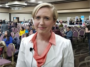 Jennifer Gemmell, a staff scientist for Science Garage at TELUS World of Science, was one of three panelists featured at an International Womenís Day event at the Edmonton Inn & Conference Centre on Sunday.