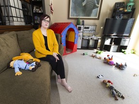Melissa Gushnowski's day home is now full after she put the call out on social media Sunday for her four open spots after the Government of Alberta indefinitely cancelled school and daycare operations as a result of the COVID-19 outbreak. (Greg Southam - Postmedia)