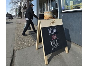 Color De Vino at 9606 82 Ave., is staying open during the COVID-19 pandemic as small businesses are trying to stay open during this difficult time in Edmonton, March 18, 2020. Ed Kaiser/Postmedia