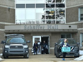 Students are moving out of residents at Schaffer Hall University of Alberta due to the school closing and courses moving online from the COIVD pandemic in Edmonton, March 18, 2020. Ed Kaiser/Postmedia