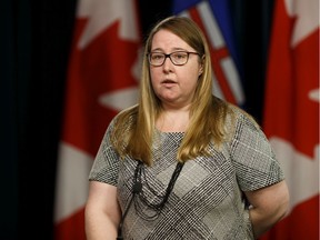 Christina Gray, Official Opposition Critic for Labour and Immigration & NDP Deputy House Leader, responds to comments from Premier Jason Kenney about eligibility for self-isolation payments for Albertans after a government news conference at the Alberta Legislature in Edmonton, on Wednesday, March 25, 2020. Photo by Ian Kucerak/Postmedia