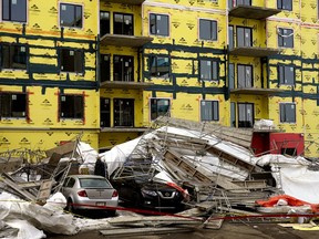 Scaffolding collapsed at a construction site in southwest Edmonton