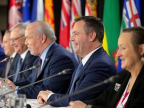 Alberta Premier Jason Kenney is seen during a news conference after a meeting with Canada's provincial premiers in Toronto, Ontario, Canada Dec.2, 2019.