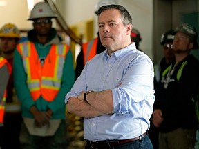 Alberta Premier Jason Kenney visited at a new school under construction in Morinville, Alberta on March 6, 2020, where he released the provincial government’s 2020 Capital Plan investment plans.
