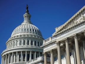 The U.S. Capitol dome and U.S. Senate in Washington.