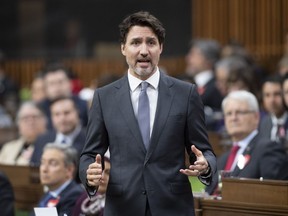 Prime Minister Justin Trudeau responds to a question during Question Period in the House of Commons Tuesday March 10, 2020 in Ottawa.