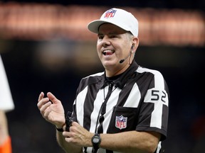 Referee Bill Vinovich made a crucial error during the 2019 NFC Championship game. (GETTY IMAGES)