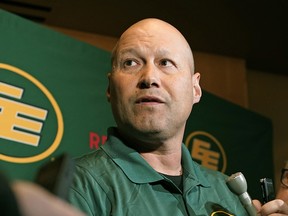 Edmonton Eskimos new head coach, Scott Milanovich was introduced at a news conference held at the Sawmill Restaurant in Sherwood Park on Jan. 15, 2020.