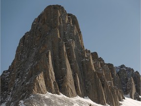 Cathedral Mountain is seen in Willmore Wilderness Park outside of Hinton, Alberta.