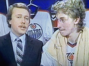 Tim Spelliscy, the retired Edmonton Global TV manager, has spent nearly 40 years trying to find footage of him interviewing Wayne Gretzky after The Great One scored 50 goals in 39 games in 1981 to set a NHL record. He recorded it last week when he spotted the interview on a Sportsnet program filling in for a live game cancelled because of COVID-19.