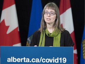 Alberta's chief medical officer of health, Dr. Deena Hinshaw, provides an update, from Edmonton on Thursday, April 16, 2020, on COVID-19 and the ongoing work to protect public health.