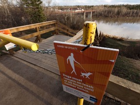 The North Saskatchewan River flows through Edmonton's river valley.