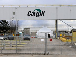 A near deserted Cargill Meats plant near High River due to COVID-19 on Thursday, April 23, 2020.