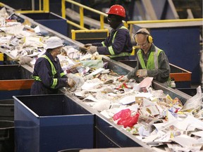 The materials recovery facility at the Edmonton Waste Management Centre.