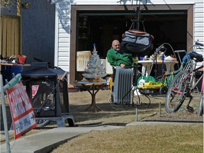 Garage sales like this one won't be happening in Edmonton this summer as the city has issued a ban due to the COVID-19 pandemic.