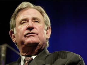 Alberta Premier Ralph Klein  addresses approximately 1,700 guests at the Shaw Conference Centre in Edmonton during the 2005 Premier's Dinner. File photo.