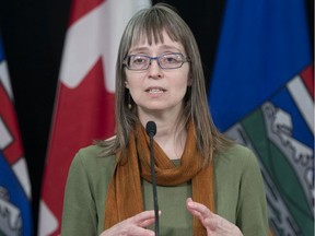 Alberta's chief medical officer of health Dr. Deena Hinshaw provides an update, from Edmonton on May 1, 2020,