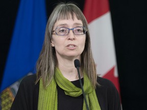 Alberta's chief medical officer of health Dr. Deena Hinshaw provides an update, from Edmonton on Thursday, May 14, 2020, on COVID-19 and the ongoing work to protect public health.