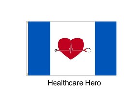 Health Care Hero flags like this were stolen from the Flag Shop on Stony Plain Road and 155 Street on Wed. May 20, 2020. Proceeds of the sale were to go to COVID-19 relief.