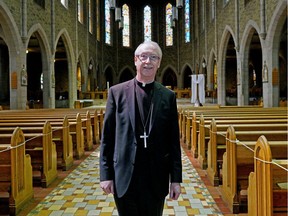 The Roman Catholic Bishops of Alberta have issued new COVID-19 guidelines for churchgoers who in June can attend mass once again. The new measures were unveiled Tuesday under guidelines developed by a task force led by Archbishop Richard Smith of Edmonton, pictured here, and Bishop William McGrattan of Calgary.