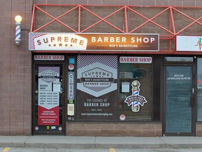 Supreme Men's Hair Styling Barbershop in the SE is pictured during the COVID-19 pandemic in Calgary. Thursday, April 30, 2020.