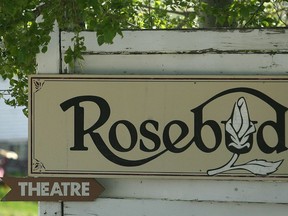 The logo for the theatre in the village of Rosebud.