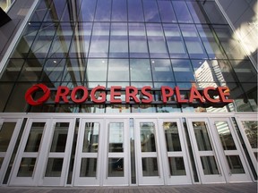 Outside Rogers Place in Edmonton