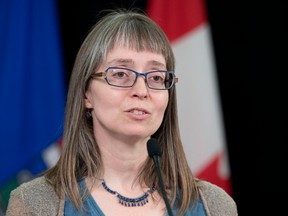 Alberta’s chief medical officer of health Dr. Deena Hinshaw provides an update, from Edmonton on Friday, May 15, 2020, on COVID-19.