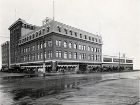 The Hudson's Bay Store on Jasper Avenue and 102 Street in 1931 in Downtown Edmonton.