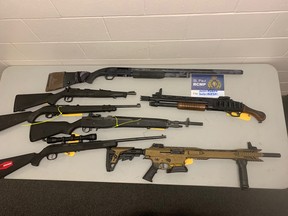 St. Paul RCMP have laid weapons charges after over the course of two weeks they executed search warrants and recovered 10 firearms, a quantity of ammunition, approximately $2,600 in cash and 19 grams of what is believed to be cocaine.