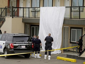 Edmonton police are investigating a suspicious death at the Royal Lodge motel, 3815 Gateway Blvd., on May 25, 2020.