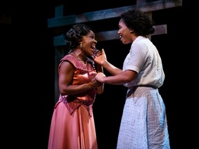 Tara Jackson (right) captured a Sterling Award for outstanding performance in a lead role, drama, at Monday's online ceremony.