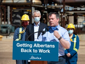 Premier Jason Kenney at Shell’s Scotford Complex on Friday, July 10, 2020, to recognize that since 2015, the project has captured five million tonnes of emissions – the equivalent of the annual emissions from about 1.25 million vehicles.