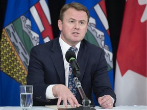 Minister of Health Tyler Shandro speaks about Bill 24 on June 18, 2020, which would extend some existing COVID-19 rules and restrictions through 2021.