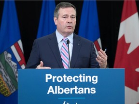 Premier Jason Kenney pushed back June 24, 2020 on Opposition NDP claims that his new referendum bill is a backdoor attempt to unfairly influence debate during elections and bring big money back into politics.