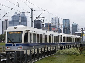 An LRT train approaches Kingsway/Royal Alexandra Transit Centre on the Metro LRT Line. If elected, the Conservative Party said it would commit funding for two planned Edmonton LRT expansion projects.