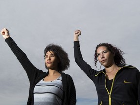 Protests are being planned in Edmonton this week in the wake of the killing of George Floyd, by a police officer in Minneapolis.  Tasmine Williams, left, and her sister Tiera Williams said on Monday, June 1, 2020, they are organizing protests to be held Friday evening.