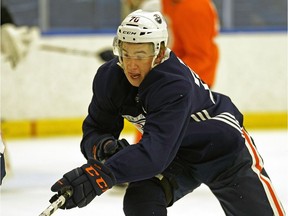 Ryan McLeod at Edmonton Oilers training camp in Edmonton on Wednesday September 19, 2018.