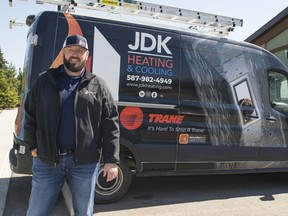 oel Aquin, sales marketing manager with JDK Heating and Cooling, finds people are still needing help with renovations and repairs.
